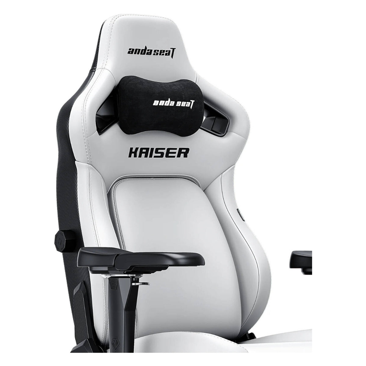 AndaSeat Kaiser 4 Series XL – Premium PVC Leather Gaming Chair (Cloudy White)