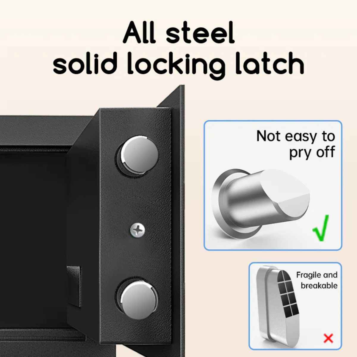 Deli T520 Fireproof Safe, Digital Safe Box with KeyT520 Full Metal Body 4.1kg (20x31x20cm) Black