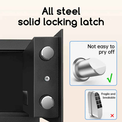 Deli T520 Fireproof Safe, Digital Safe Box with KeyT520 Full Metal Body 4.1kg (20x31x20cm) Black