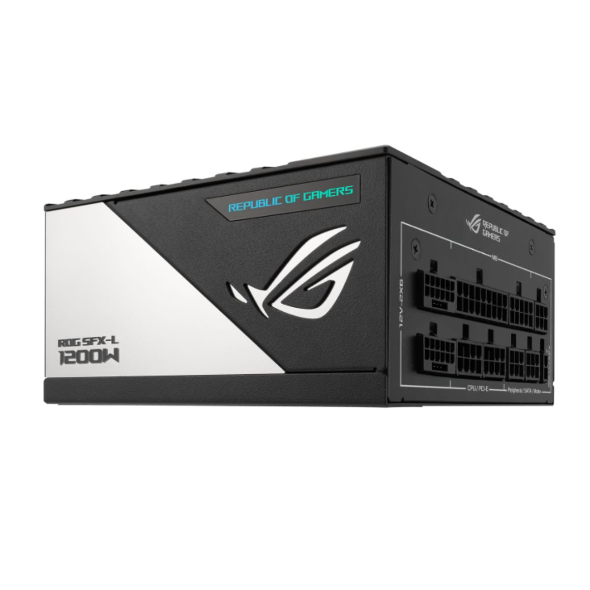 Asus ROG Loki 1200T SFX-L 80 Plus Titanium Fully Modular Power Supply, 1200W Power, ATX 3.1 Compatible, Dual Ball Fan Bearings, PCIe Gen 5.0, ARGB-Illuminated Fan & Aura Sync, Black