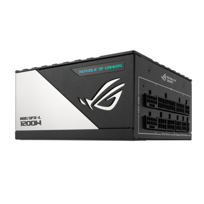 Asus ROG Loki 1200T SFX-L 80 Plus Titanium Fully Modular Power Supply, 1200W Power, ATX 3.1 Compatible, Dual Ball Fan Bearings, PCIe Gen 5.0, ARGB-Illuminated Fan & Aura Sync, Black