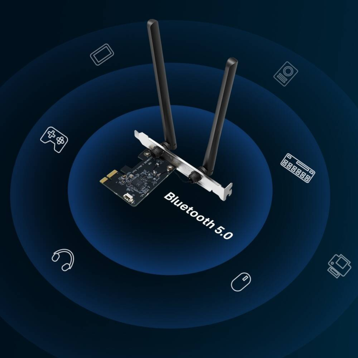 MERCUSYS MA30E AC1200 Wi-Fi 5 PCIe Adapter | Dual-Band 1167Mbps | Bluetooth 5.0 | 2 High-Performance Antennas | MU-MIMO | WPA3 | Windows 10/11 | Black