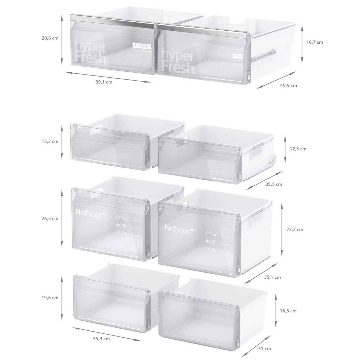 Siemens iQ300 French Door Bottom Freezer Refrigerator 605L