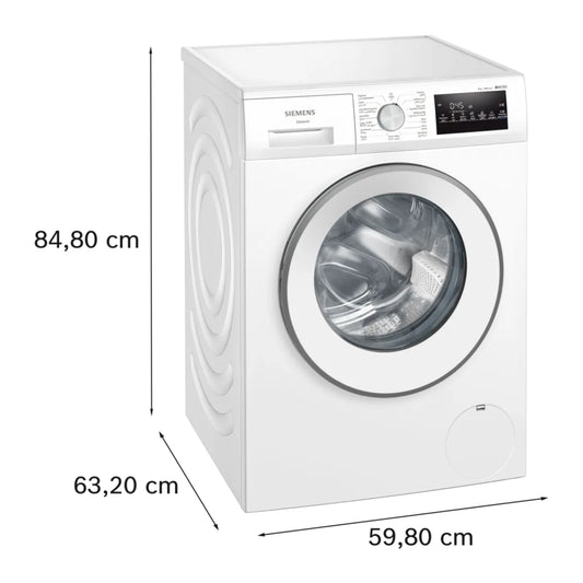 Siemens iQ300 WM14U280GC 8kg Front Load Fully Automatic Washing Machine, 1400 rpm, iQ drive Motor, wave Drum & vario Speed, Anti-Vibration Side Walls