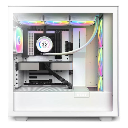 NZXT Kraken Elite 360 RGB (2023) AIO Liquid CPU Cooler, 360mm Radiator, 2.36" LCD Display, 3x 120mm RGB PWM Fans, 1800 RPM, 78.86 CFM Airflow, White | RL-KR36E-W1