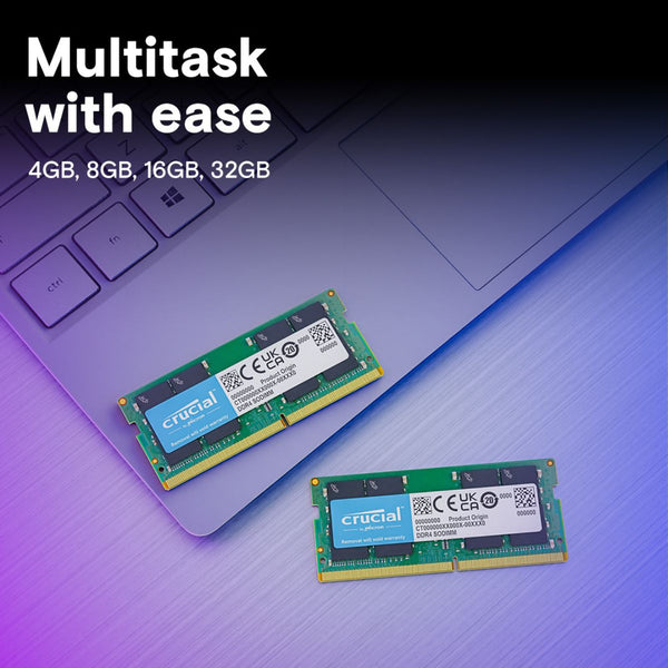 Crucial 16GB DDR4 SODIMM Memory Module, 3200MHz Clock Speed, 22-22-22 ...