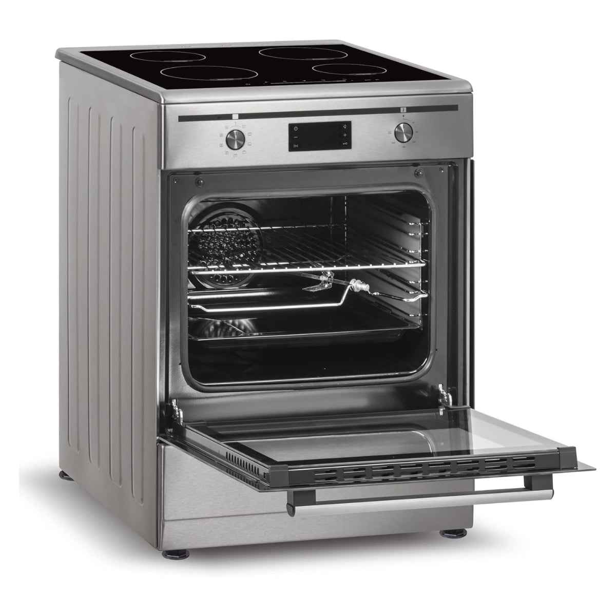 Terim TERIC66ST Freestanding Electric Cooker – Induction, 60 cm Width, Stainless Steel/Black Finish