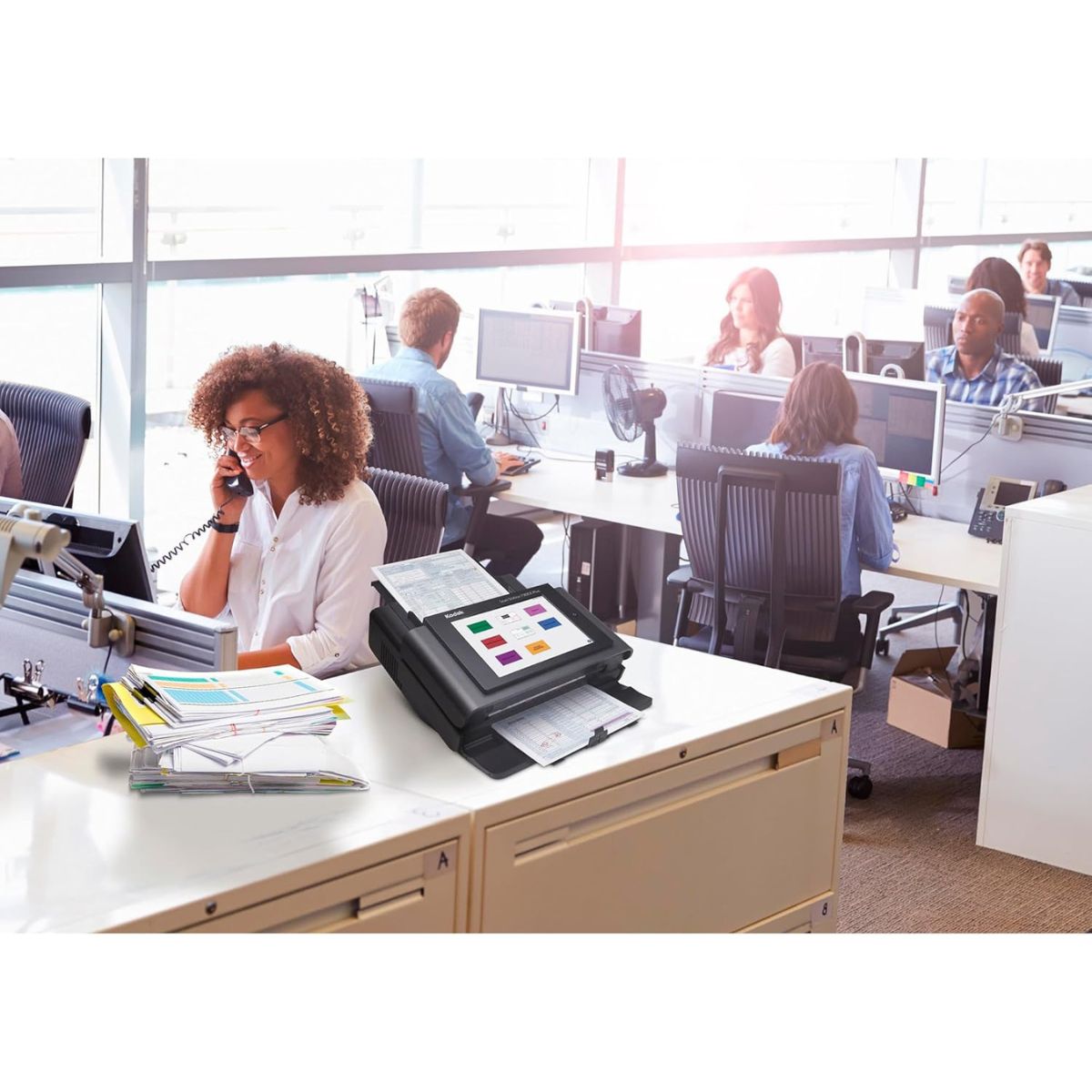 Kodak Scan Station 730EX Plus Desktop Network Document Scanner – 70ppm Duplex, Standalone Operation, Gigabit LAN, 75-Sheet ADF | 1060094