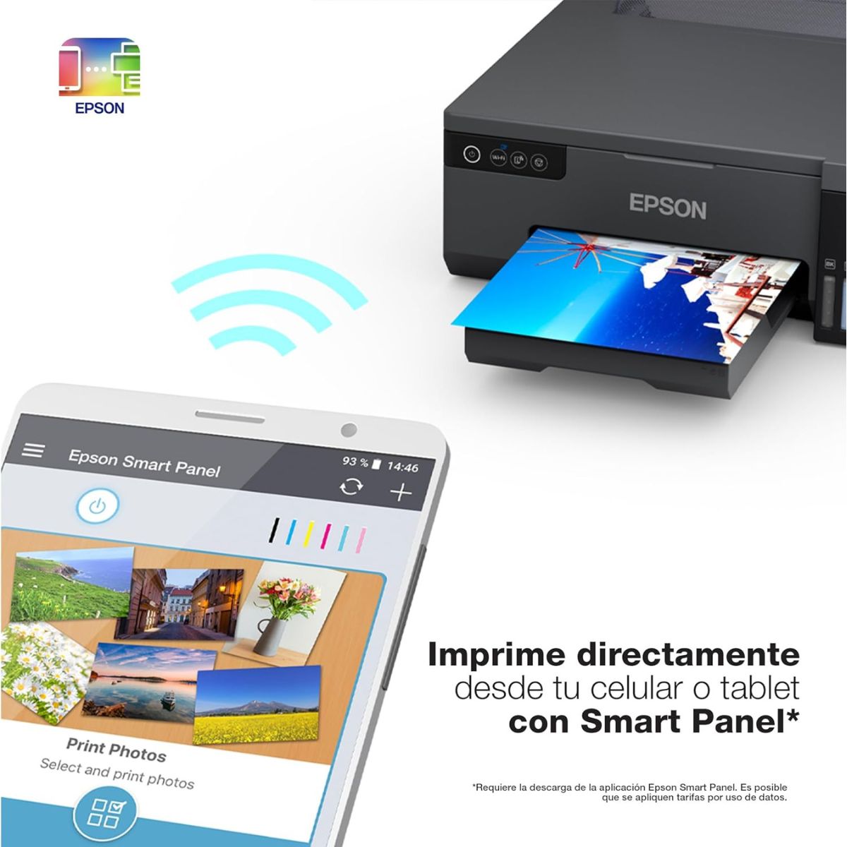 Epson EcoTank L8050 High Volume 6-Colour A4 Photo Printer | Wireless Photo Printer | Ink Filled Machine | With Box | Black | L8050