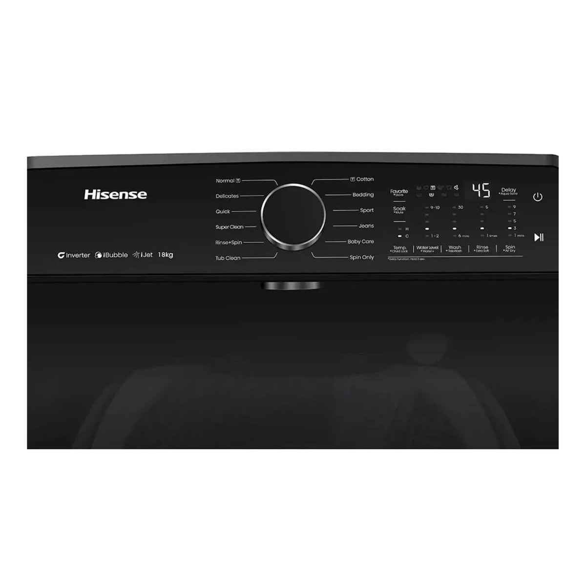 Hisense WT5I1823DB  18 kg Top-Load Washing Machine – Inverter Motor