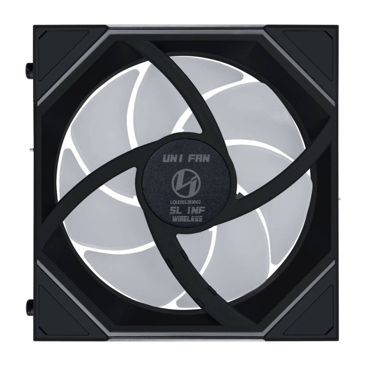 Lian-Li UNI FAN SL-INF Wireless Case Fans – 120mm, 2300 RPM, 67 CFM Airflow, FDB Bearing, Pack of 3, Black | 12SLIN1W3B