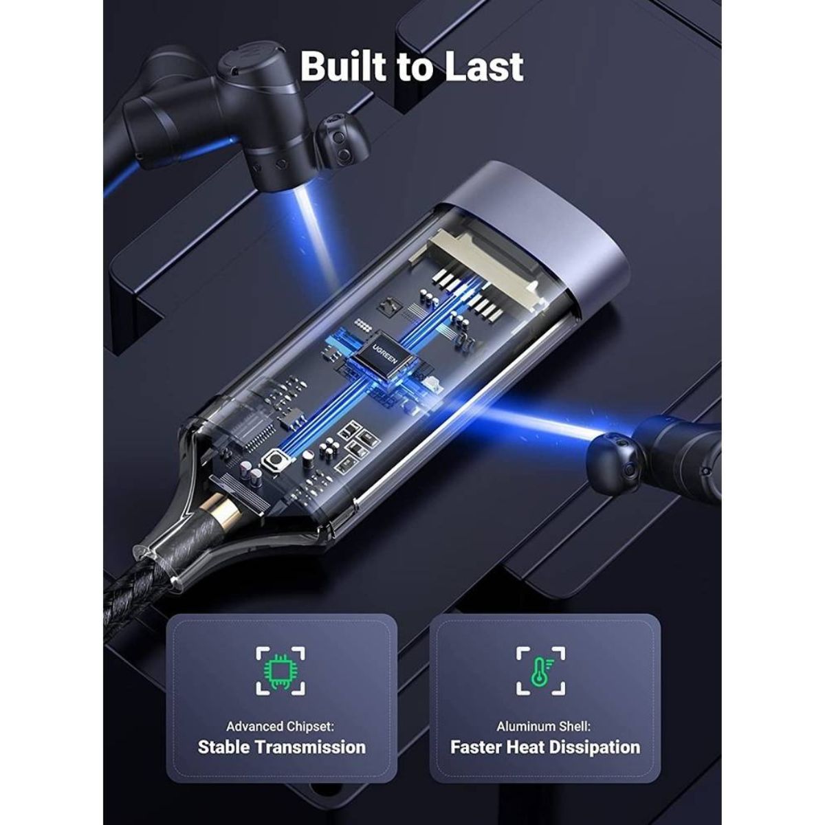 UGREEN USB-C to HDMI Adapter Cable | 4K @ 60Hz | Thunderbolt 3 Compatible | HDMI 2.0 Converter | Model 70444