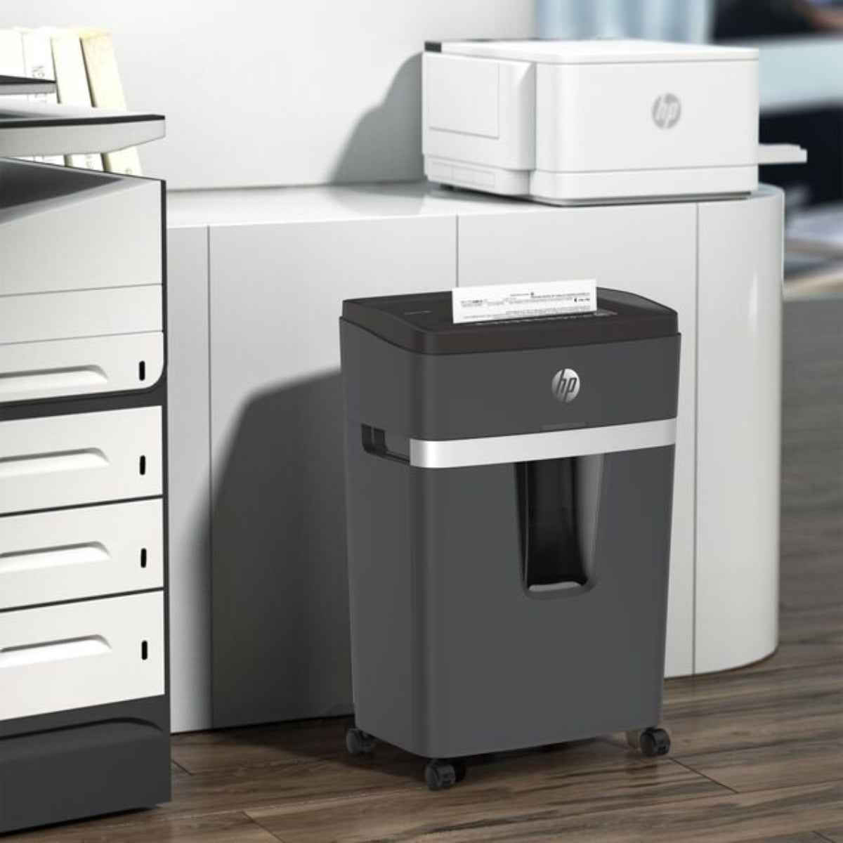 HP Pro Shredder 18CC Cross Cut Paper Shredder – 18 Sheets Capacity, P-4 Security Level, Credit Card Shredding, Auto Reverse, Large Waste Bin, Black