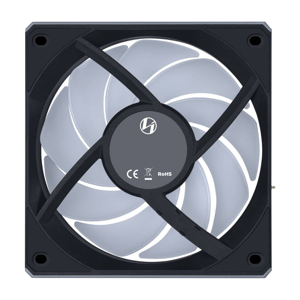 Lian-Li UNI FAN CL Wireless Computer Fan – 120mm, 2150 RPM, 77.34 CFM Airflow, FDB Bearing, Pack of 3 | Black / White
