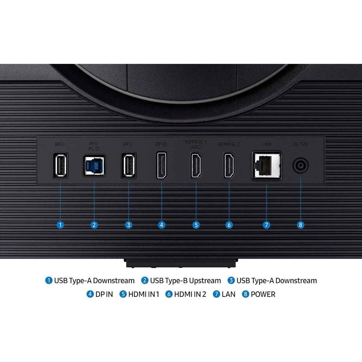 Samsung Odyssey G7 (G70D) Gaming Monitor, 32" IPS Display, 4K UHD Resolution, 144Hz Refresh Rate, 1ms (GtG) Response Time, AMD FreeSync Premium Technology, 1B Color Support, Black