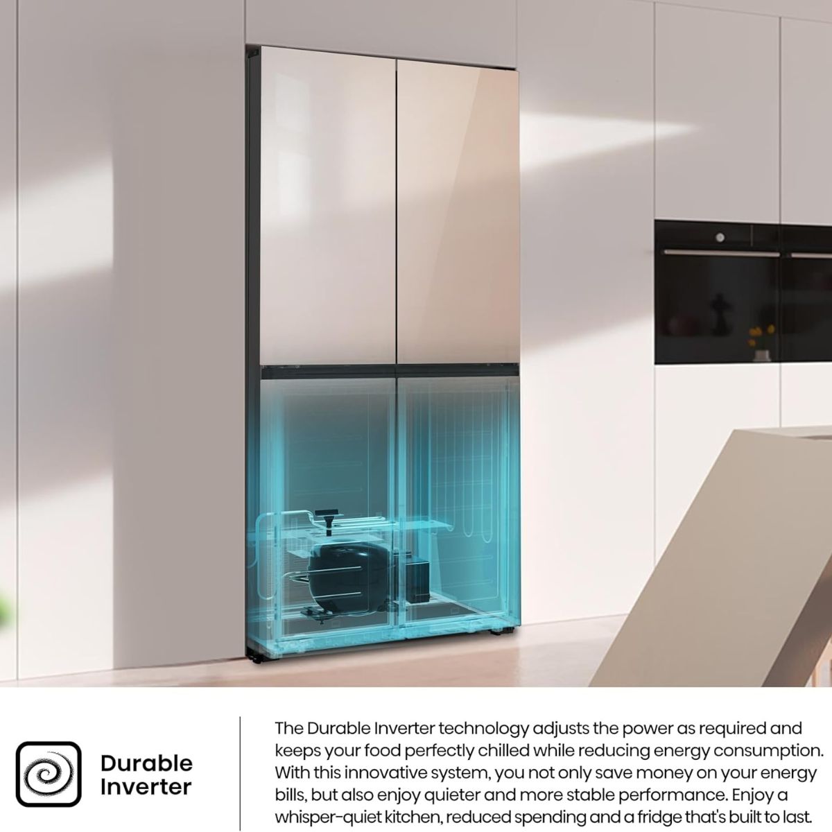 Hisense RQ5G470SBK3 Cross Door Refrigerator | 457 Litres | My Fresh Choice | Dual-Tech Cooling | Bottom Cooling System | Khaki Glass