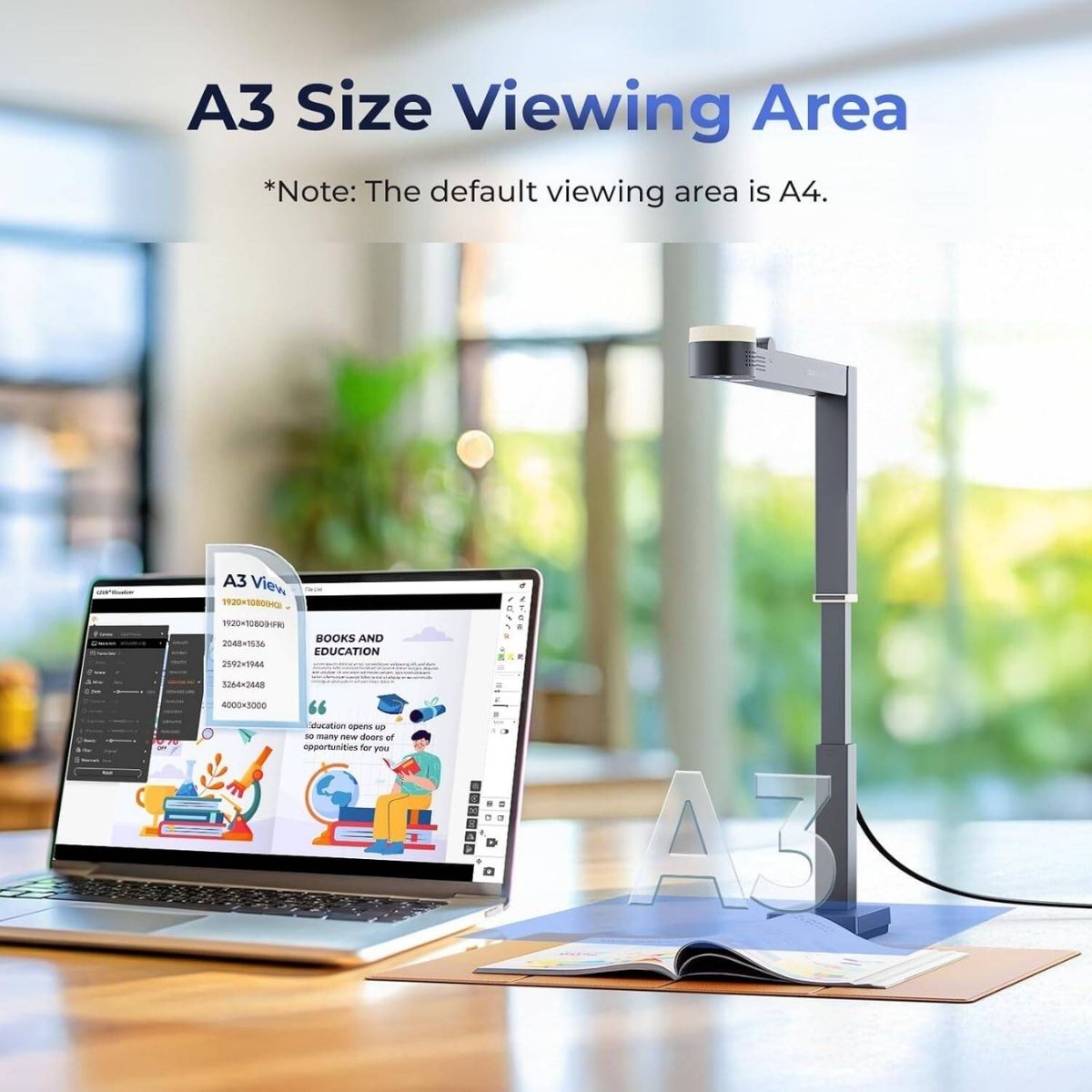CZUR Fancy S Pro Document Scanner | 12MP CMOS Sensor | 4000 × 3000 Resolution | Autofocus