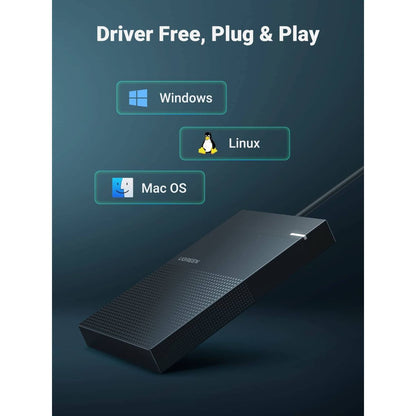 UGREEN USB 3.0 to SATA Hard Drive Enclosure | 2.5-inch HDD/SSD | 5Gbps | 7mm/9.5mm Support | Black | 30719