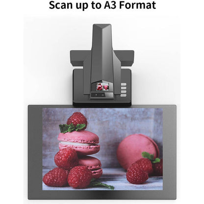 CZUR ET-25 Pro Overhead Book/Document Scanner, 25MP HD Camera, Scan up to A3 Format, Patented Page-Flattening Algorithms, 1.5s/page Print Speed, Efficient OCR, JPG, PDF, TIFF, Gray | ET25 Pro