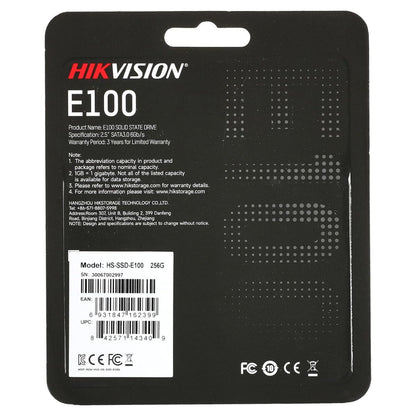 HikVision E100 Series Consumer 256GB Solid State Drive (SSD) | HS-SSD-E100/256G