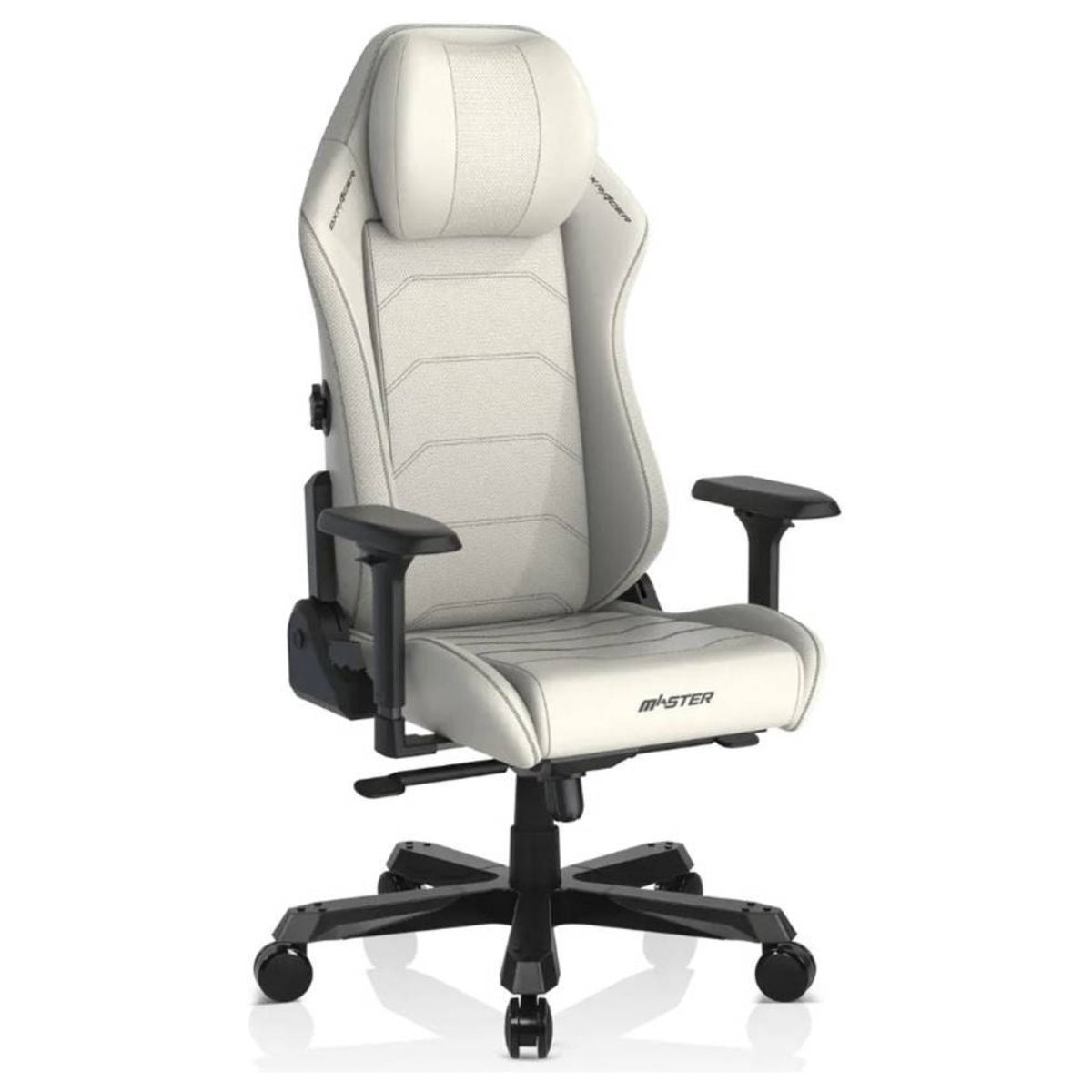 DXRacer 1238S Master Series Gaming Chair | Microfiber Leather Upholstery | 4D Adjustable Armrests | Multi-Functional Tilt Mechanism | High-Density Mold Shaping Foam | XL Size | Black / White