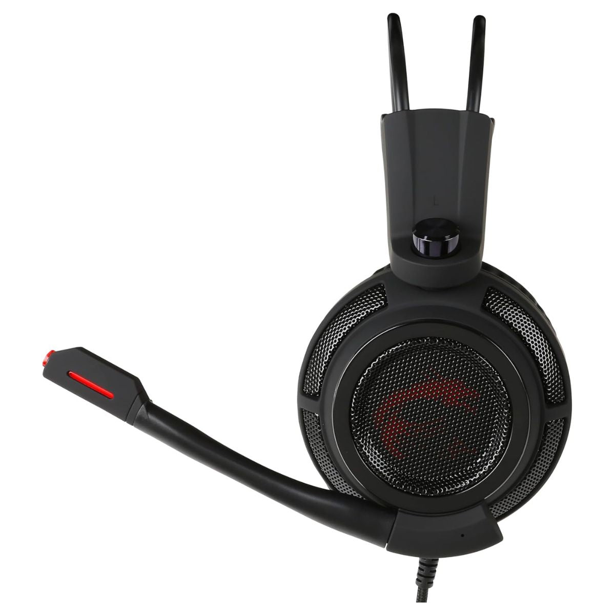 MSI DS502 Enhanced Virtual 7.1 Gaming Headset | 40mm Drivers | Vibration System | LED Lighting | Adjustable Microphone | Black/Red | S37-2100911-SV1