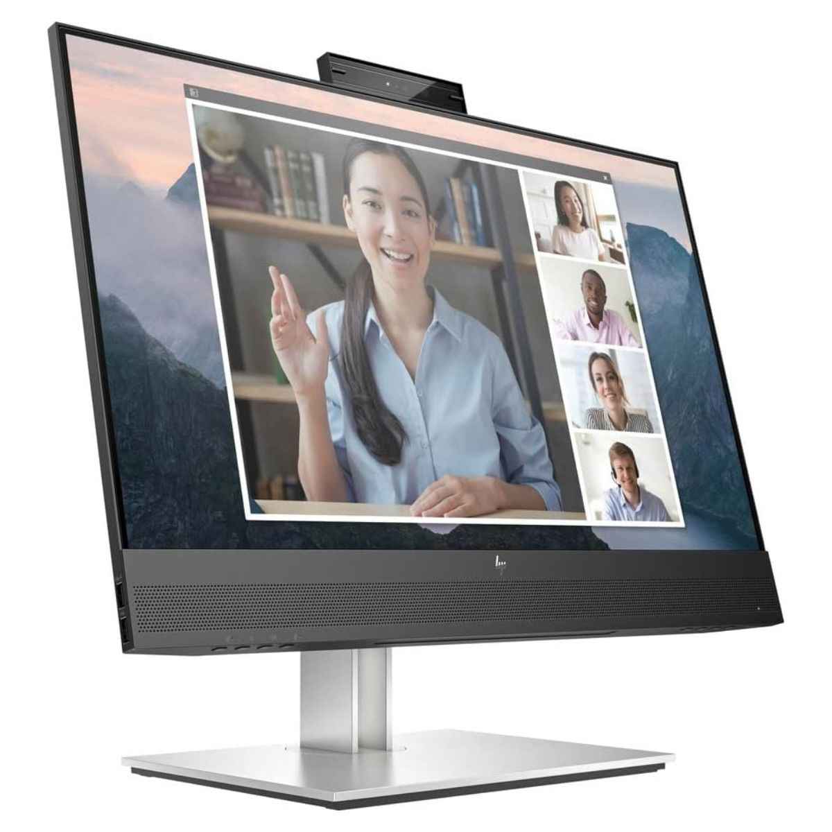 HP E24mv G4 23.8" Full HD LCD Monitor 16:9 IPS, Anti Reflective, 1920 x 1080, HDMI - VGA - DisplayPort, USB Hub, Webcam, Video - Audio, Black - Silver