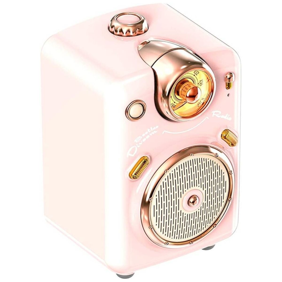 Divoom Fairy-OK Portable Bluetooth Speaker, 7 Voice Modes, Mini Microphone, 10W Output Louder Sound, 2000mAh for 6 Hours, Bluetooth 5 Connectivity, Pink, Green