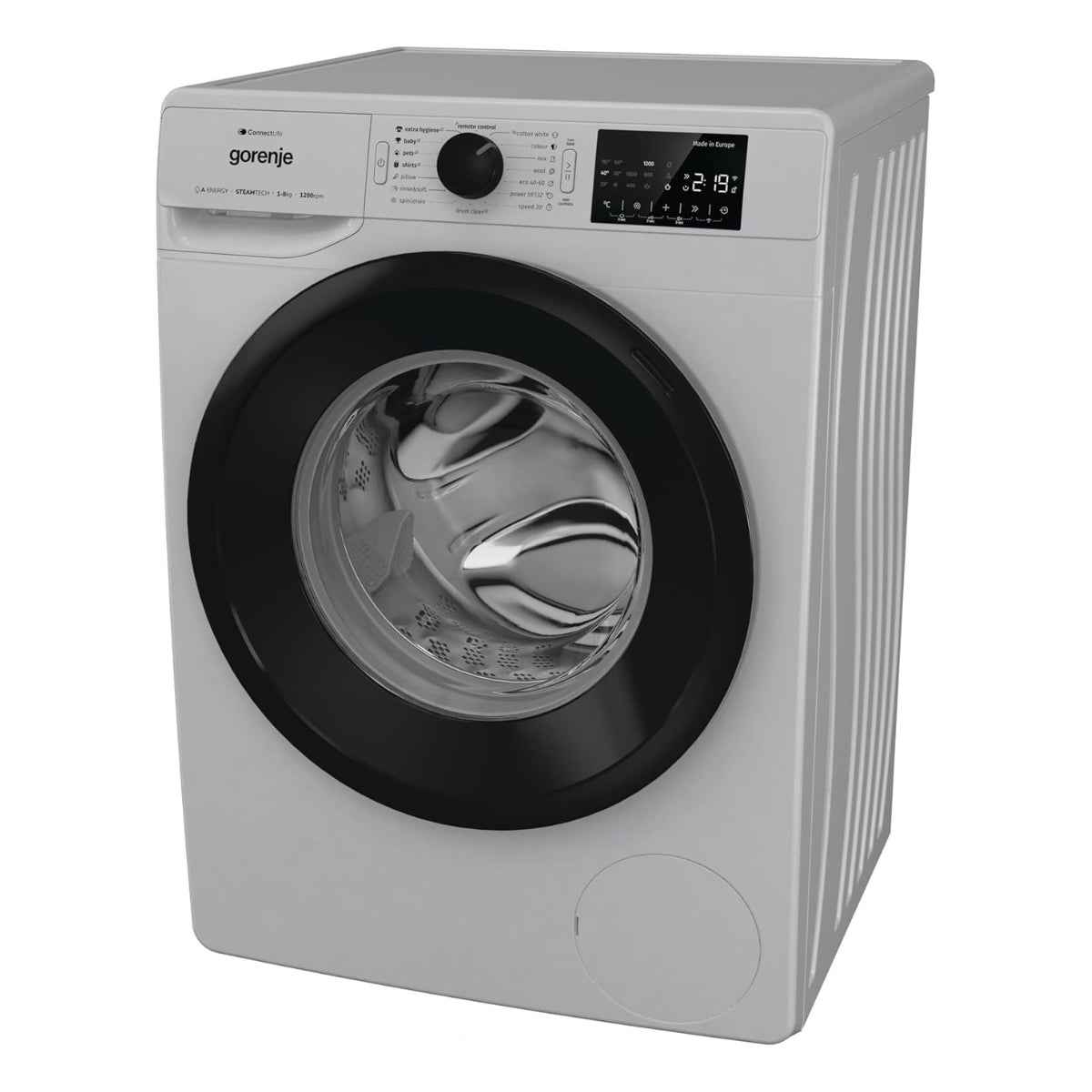 Gorenje WPNEI82A1SWA 8 kg Smart Front Load Washing Machine – 1,200 rpm, Grey Metallic