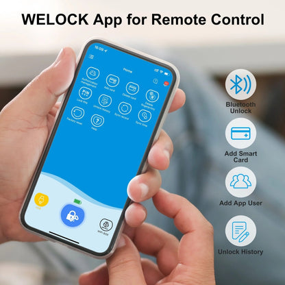 WELOCK Touch41 Biometric Fingerprint Smart Door Lock – Electronic Lock Cylinder, Wi-Fi App Control, RFID Card Access, Bluetooth, Keyless Entry | Touch41