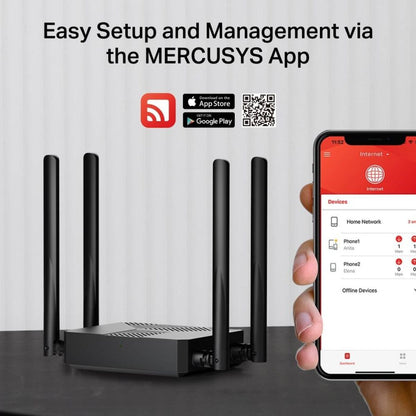 MERCUSYS MR62X AX1500 Wi-Fi 6 Router | 1.5 Gbps | EasyMesh | MU-MIMO | Gigabit Ports | WPA3