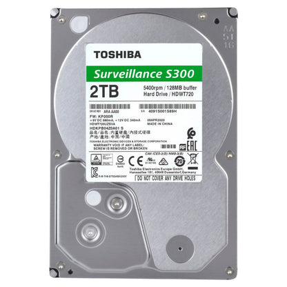 Toshiba S300 Surveillance HDD – 3.5" SATA Internal Hard Drive (2TB / 4TB / 6TB / 8TB) for DVR & NVR 24/7 Recording