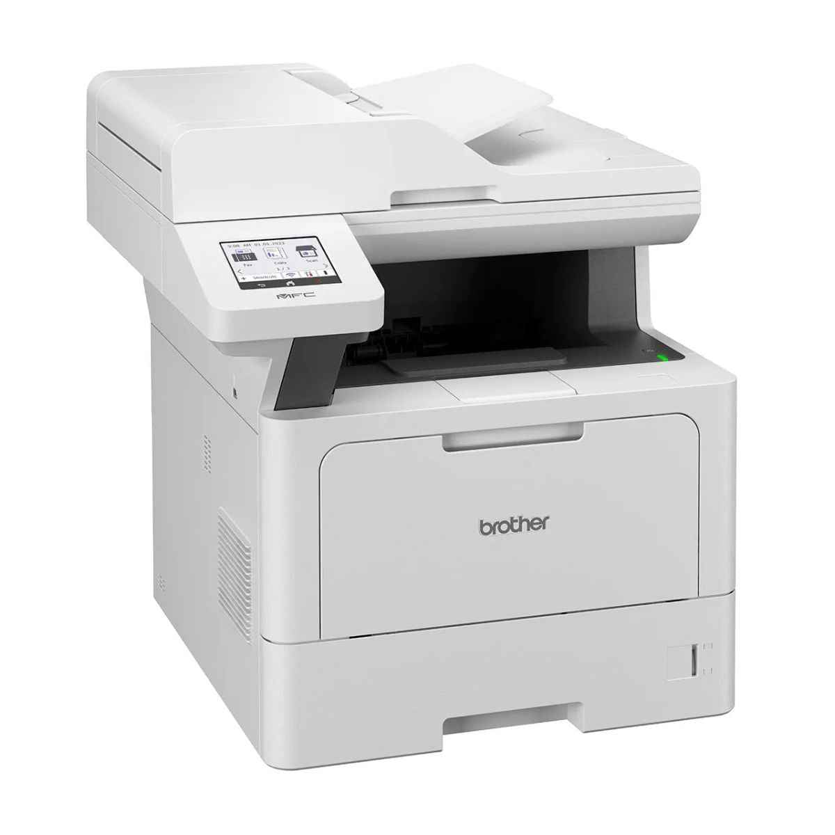 Brother MFC-L5710DW Mono Laser Printer, Print, Scan, Copy, Fax, Up to 50ppm Print Speed, Up to 1200 x 1200 DPI Resolution, 3.5" Colour Touchscreen LCD Operation, White | MFC-L5710DW