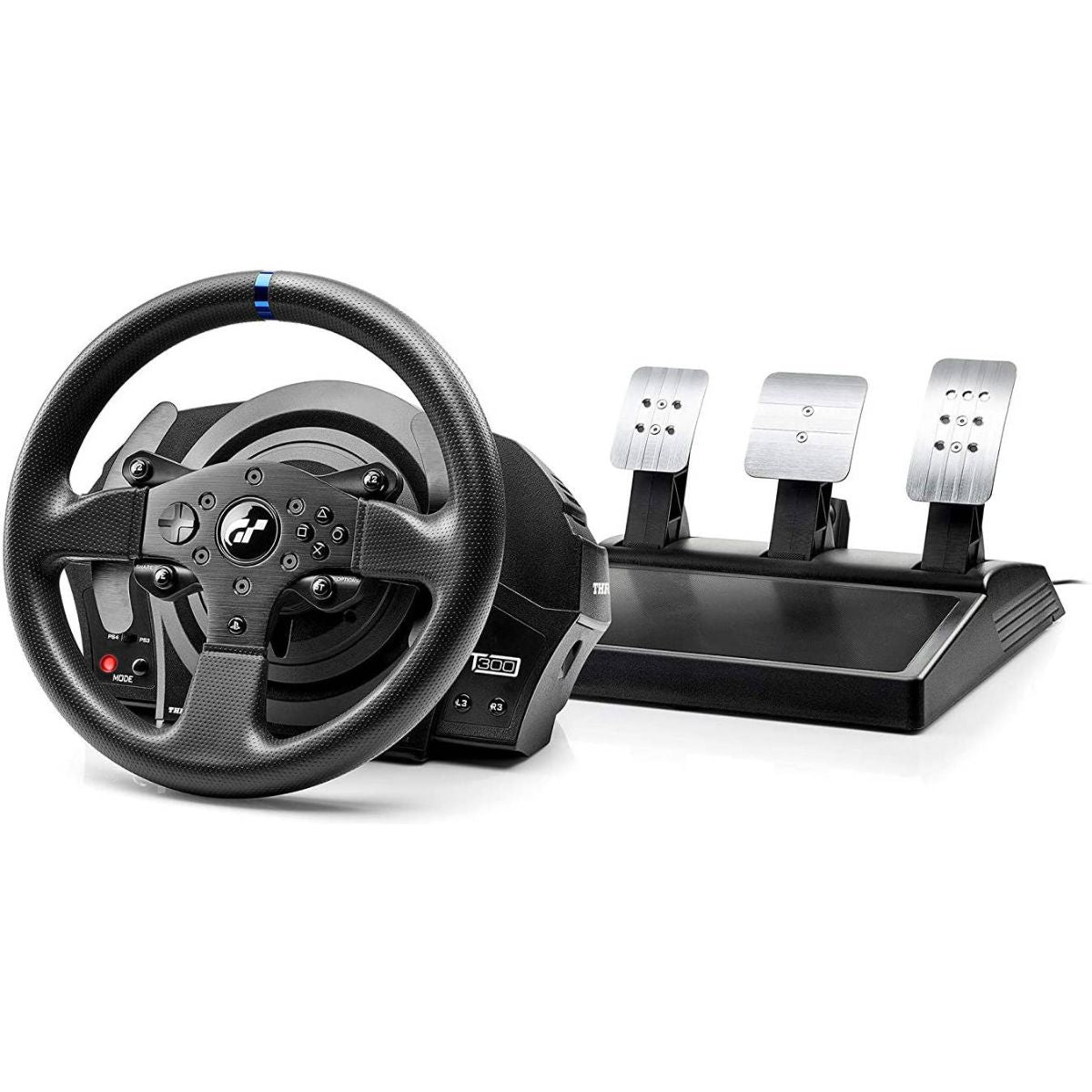 Thrustmaster T300 RS GT Racing Wheel for PS5 and PC, 1080° Wheel Turn, Brushless Motor, Dual Belt System, Magnetic Technology, T3PA-GT Pedals, Black | TM-WHL-T300RS-GT