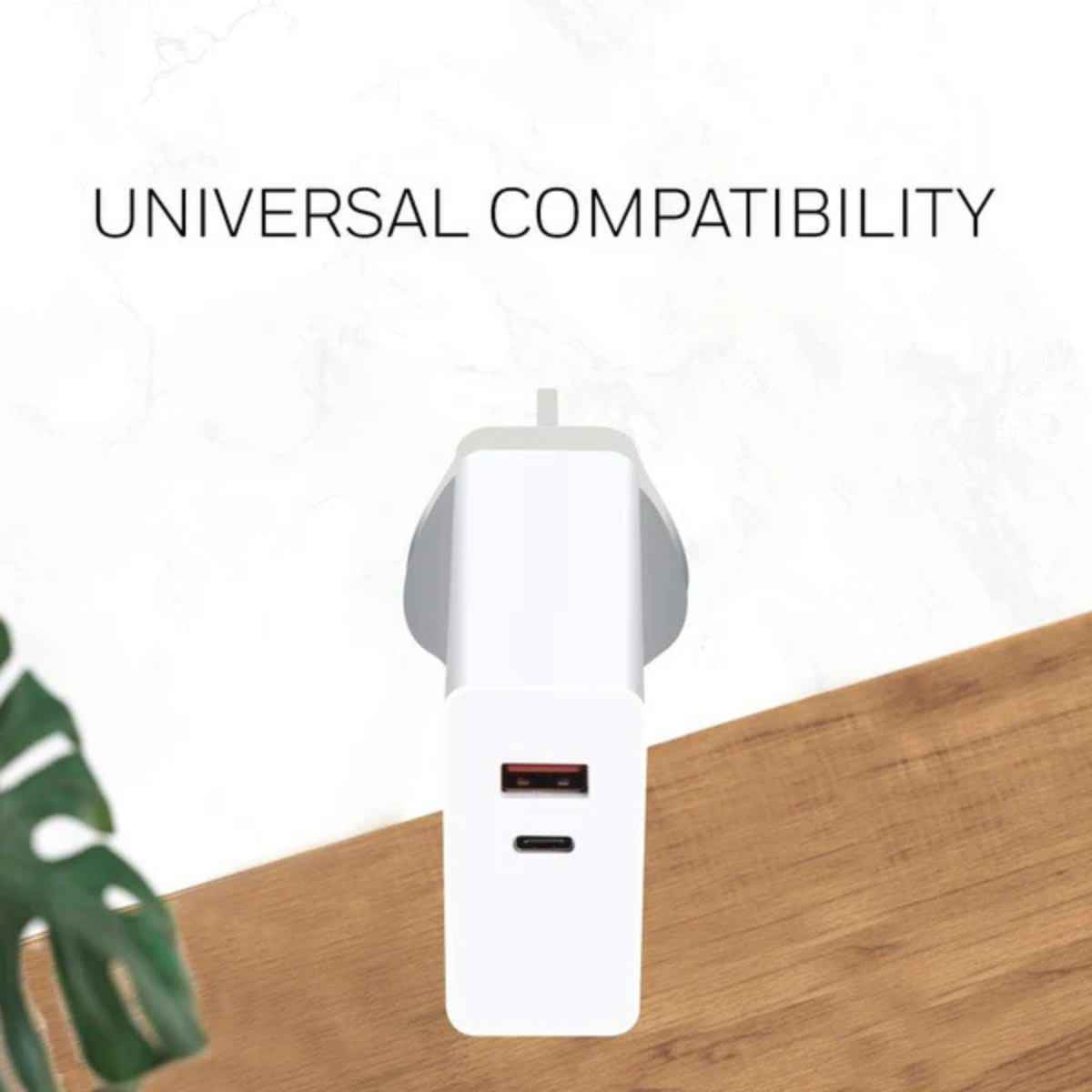 Honeywell Zest Charger PD60W, Safety Mark Certified,Type C PD 2.0 & USB-A Port, HC000016/CHG/PD/60W