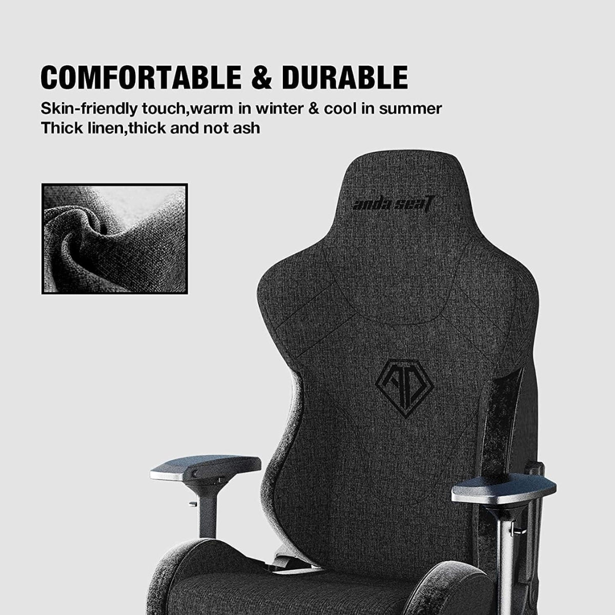 AndaSeat T-Pro II Premium Gaming Chair, 4D Armrests, Memory Foam Neck Pillow & Lumbar Support