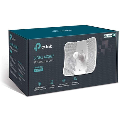 TP-Link CPE710 5GHz 867Mbps 23dBi Outdoor CPE Antenna | Long-Distance Transmission | IP65 Weatherproof