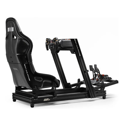 Next Level Racing Elite ES2 Sim Racing Seat | Premium Suede Finish | Ergonomic Bucket Design | PU Molded Foam | Integrated Leg &amp; Lumbar Support | FIA Licensed | Black | NLR-E060