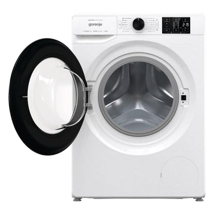 Gorenje WNEI14BS Front Load Washing Machine, 10kg Capacity, 16 Wash Programs, Inverter PowerDrive Motor, SteamTech, 1400 RPM, White