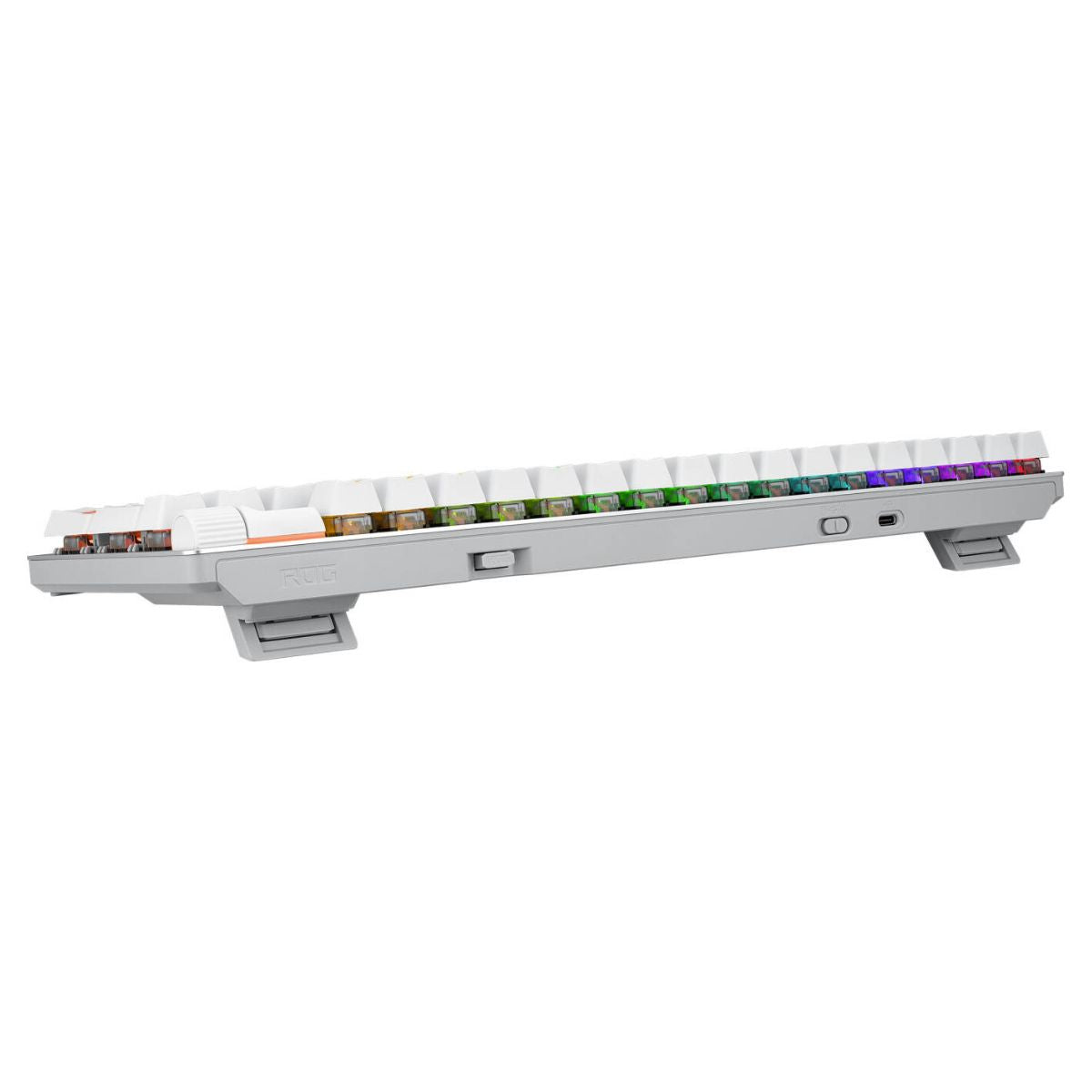 Asus ROG Strix Scope II 96 RX Wireless Mechanical Keyboard, RX Optical Switch, Sound-Dampening Foam, ABS Keycaps, Tri-Mode Connectivity, English - Arabic Layout, White | 90MP03S2-BKCA10