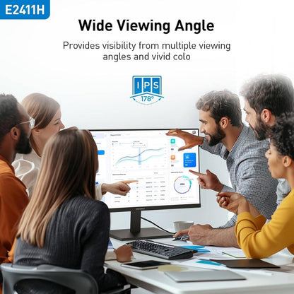 KOORUI E2411H Office Monitor – 24" IPS Display, FHD Resolution, 120Hz Refresh Rate, FreeSync Premium, Flicker-Free Comfort
