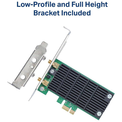 TP-Link Archer T4E AC1200 PCIe WiFi Card, Dual-Band Wireless PCI Express Adapter, Beamforming Technology, Low Profile Design, Heat Sink Technology | Archer T4E