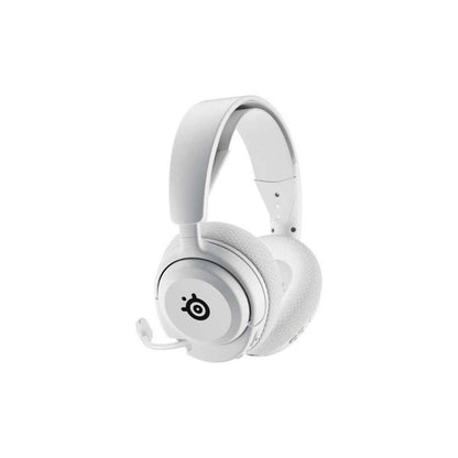 SteelSeries Arctis Nova 5 Wireless Headphones, 40mm Neodymium Drivers, Clear Cast Gen 2.x, Retractable Boom, 360° Spatial Audio, Quick-Switch Wireless, White