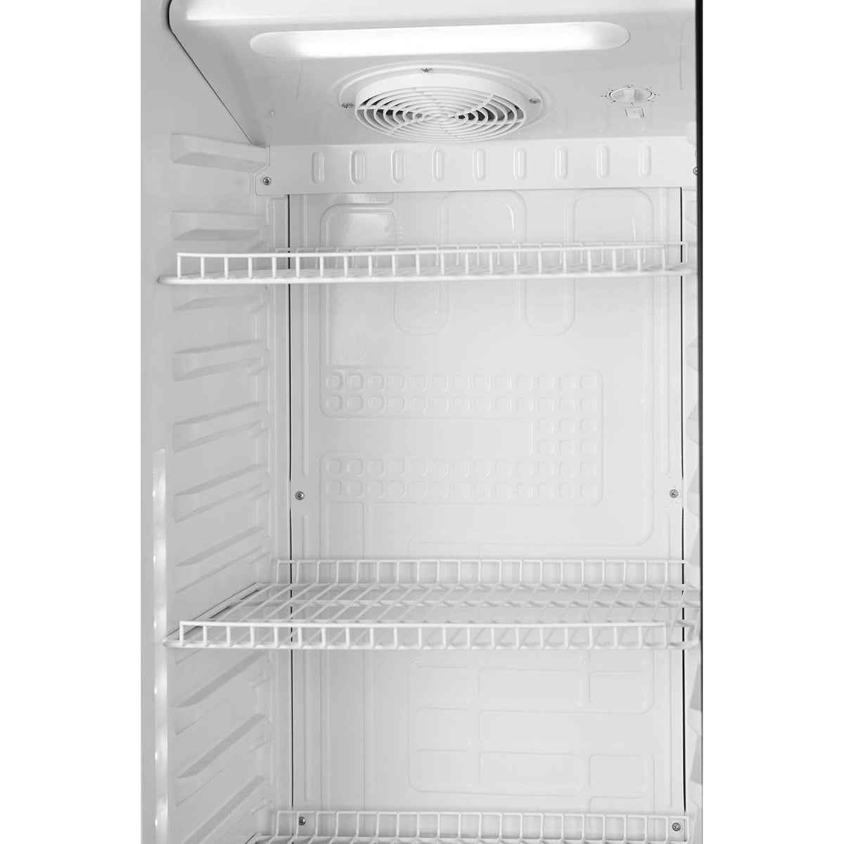 Terim TERSC320W 320L Upright Showcase Chiller – Single Door, Black Finish, Cooler for Beverage Display & Storage