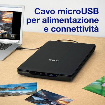 EPSON Perfection V39II Photo & Document Scanner | A4 Flatbed Scanner | 4800 dpi | USB Powered | OCR | Scan to PDF & Cloud