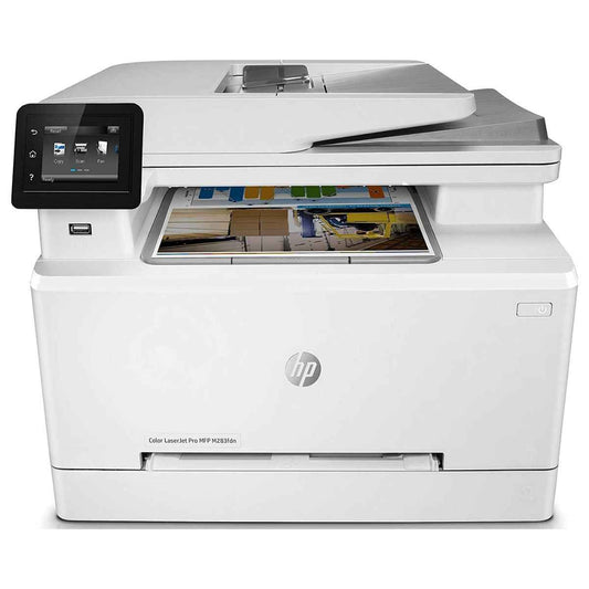 HP M283fdn Color LaserJet Pro MFP, Print speed up to 22 ppm (black & color), Up to 600 x 600 dpi, Up to 50 sheets feeder capacity, Print, copy, scan, fax | 7KW74A