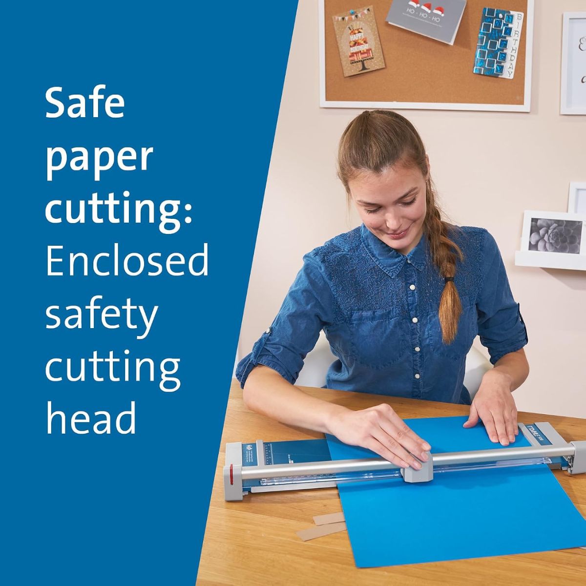 Dahle 508 Craft Creative DIN A3 Self-Sharpening Paper Trimmer | Safety Cutting Protection | Blue | DHL 00508-24050