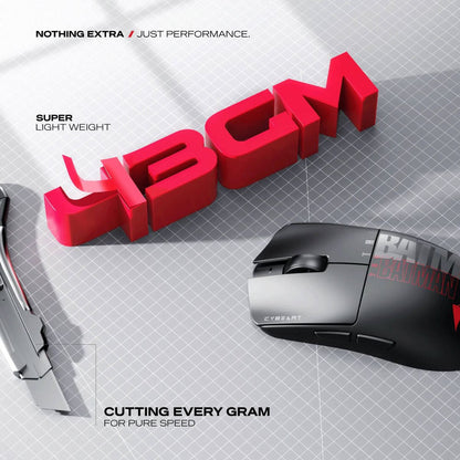 Cybeart Artemis The Batman Edition Wireless Gaming Mouse – 1000Hz, 52g Ultra-Light, 24,000 DPI, Tri-Mode (Black/Red | MC-ARTEMIS-BM01)