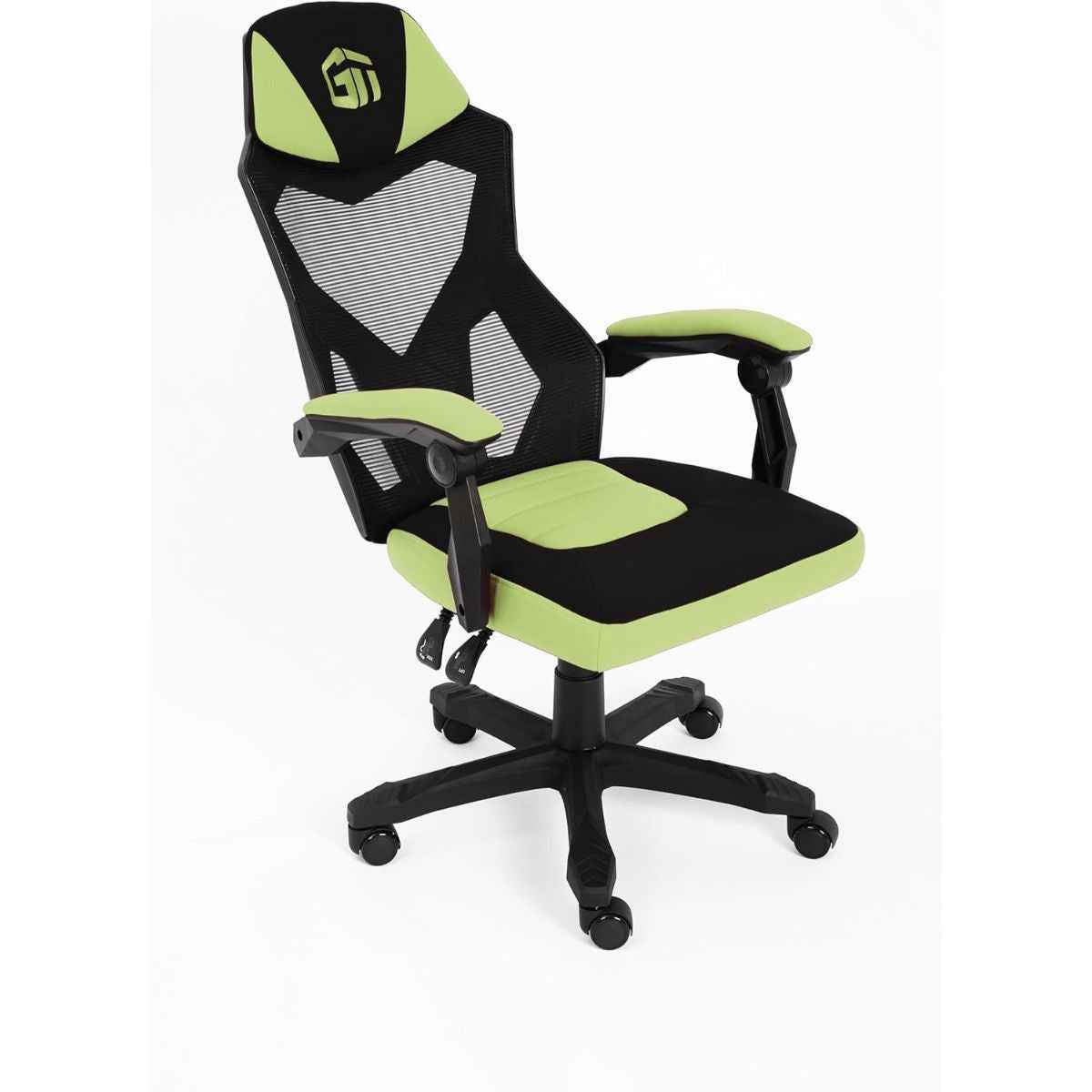 GamerTek Ignite Gaming Chair – Breathable Mesh & Fabric, Ergonomic Design, 120kg Capacity