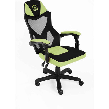 GamerTek Ignite Gaming Chair – Breathable Mesh & Fabric, Ergonomic Design, 120kg Capacity